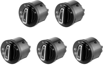 HASGTFM Interruttore Automatico fari 12V modulo sensore Interruttore di Controllo della Lampada Frontale for Auto Adatto for VW Golf 2004-2013 MK5 MK6 Accessori Auto(10Pin 5pcs)