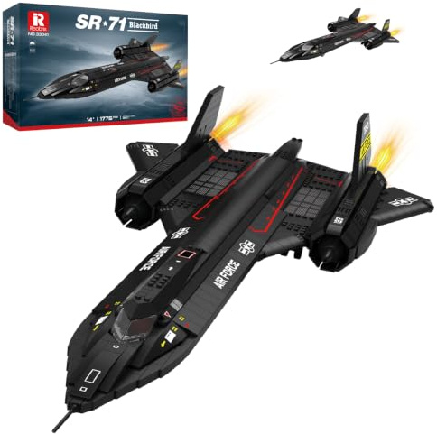 Reobrix SR-71 Blackbird Building Set, 1775 PCS Military Aircraft Model Kit
