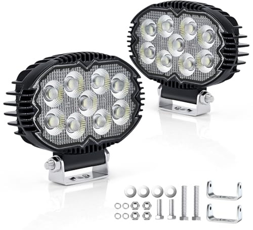 Fxlpower 2 Stück 26W LED Flutlicht Rückfahrscheinwerfer 12V 24V Zusatzscheinwerfer, IP68 Offroad led Arbeitsscheinwerfer für Auto, LKW, Traktor, Pickup, 4x4, ATV, Boot