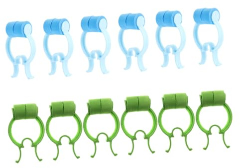 Beaupretty Pinza Nasal Doméstica 12 Piezas Azul y Verde, Clips para Epistaxis Hechos De Eva y Pom, Compactos y Portátiles para Uso Casa, Viaje y Cuidado Nasal Práctico