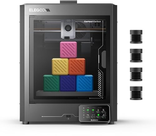ELEGOO Centauri Carbon Impresora 3D, 500mm/s de Alta Velocidad CoreXY con Calibración Automática, Boquilla de 320 °C, Cámara Incorporada, Lista para Imprimir, Volumen de Impresión 256×256×256mm