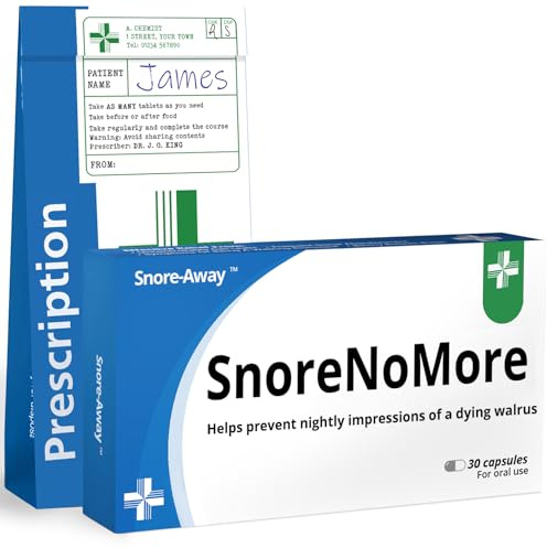 SnoreNoMore Funny Fathers Day Gift for Dad Joke Gifts for Men Birthday Gifts for Him Funny Secret Santa Gifts for Men Joke Snoring Anti Snore Pills Box (Supplied Empty)