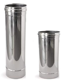 NOVA ITALF Edelstahlrohr für Schornsteine L1000mm (DN 100) (D100mm H1500)
