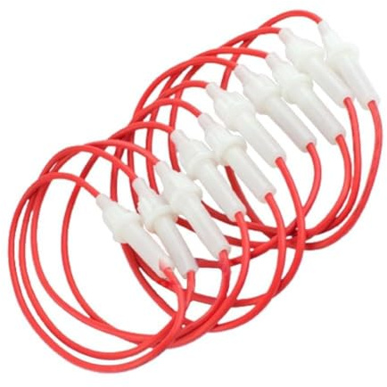 MeevrgR AGC-Glas-Sicherungshalter mit Schnellverbindungskabelbuchse für 5 x 20 mm und 6 x 30 mm Sicherungen, 20 AWG, 250 V, 0,5 A-30 A, Weiß, 10 Stück