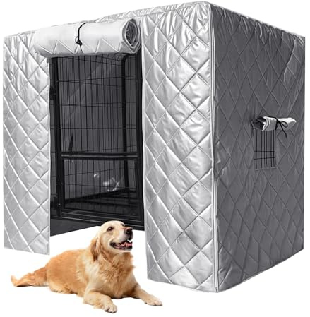 Hundtransportlåda Presenning - 100x70x80 cm andningsbart väderskyddsskydd hundlådor, ljud- och regntäta tillbehör husdjur, robust burskydd inomhus, utomhus, resor och veterinär.