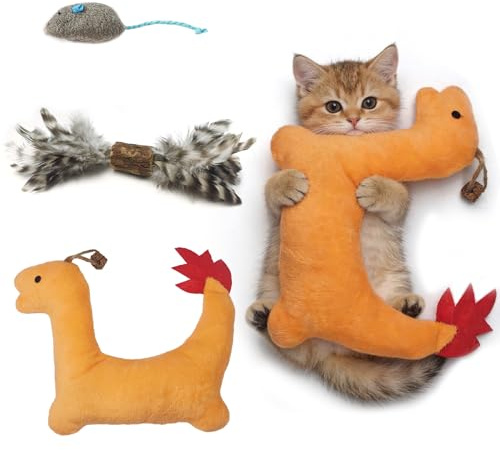 yolzhxe 3 Pièces Jouet Herbe à Chat, Souris pour Chat, Jouets Molaires