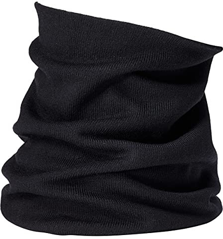 Enter the Complex® Weicher Merino Schlauchschal, Loop Schal, Damen und Herren, Halswärmer, 100% Merino Wolle, Atmungsaktiv, Schwarz