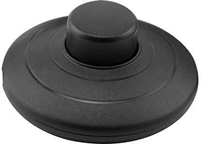 MZMing [1 Pack] In-Line Foot Press Switch for Standard Lamp for 2 or 3 Core Flex In Black for Floor and Table Lamp - Switch 70 mm/2.75 Inch Diameter