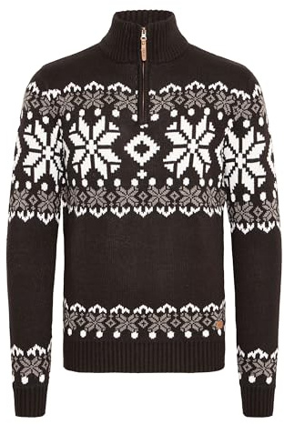 !Solid SDNorwin Herren Strickpullover Troyer, XL, Black (9000)