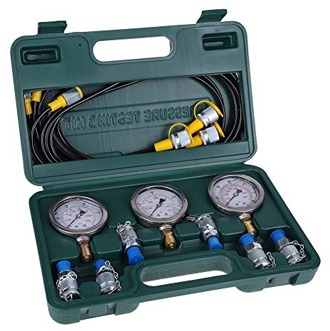 Hydrauliktester - Hydraulikdruck-Testkit für Bagger mit Testschlauchkupplung und Manometer