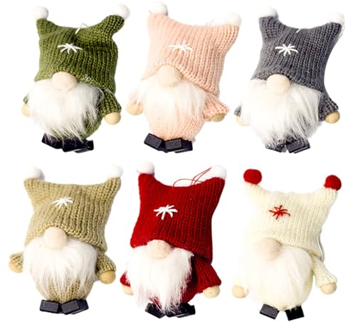 Happyyami 6stücke Teiliges Weihnachtsdeko Wollpuppen Ohne Gesicht Hübsche Anhänger Für Weihnachtsbaum Tür Und Wand Für Festliche Dekoration Und Zufällige Farben