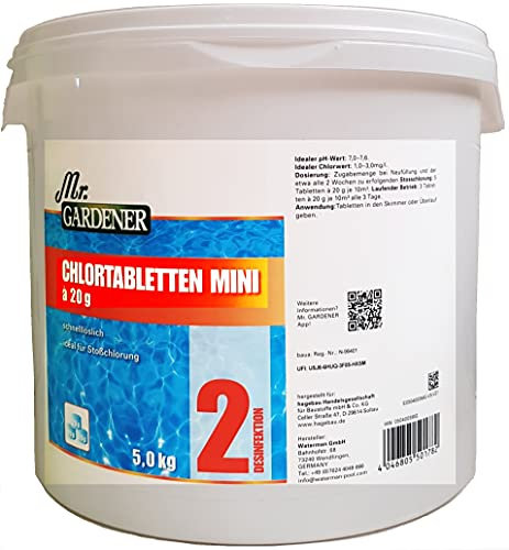 5Kg Mr. Gardener Mini Chlor Tabletten (20g)