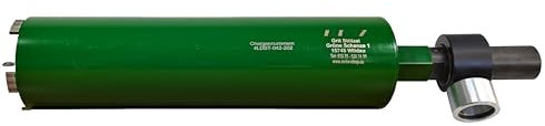 Lasergeschweißte Diamant Trocken-Bohrkrone Ø 42-202 mm x Nutzlänge 400 mm inkl. Staubabsaugung 1 ¼ & Zentrierstange (Ø 42 mm)