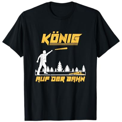 König auf der Bahn Knitteln Stöbel Knittelspieler T-Shirt