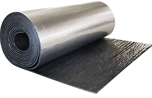 Isolierfolie,Reflektionsfolie Heizkörper,DSelbstklebende Alufolie Schallschutz Baumwolle,Für Türen Dächer Fußböden,Kommt Mit Silberfolienband (20MM,1 * 10m/3.28 * 32.8ft)