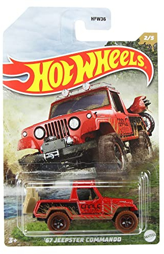 Hot Wheels Off Road Mud Runners Series HFW36 1:64 Diecast '67 Jeepster Commando