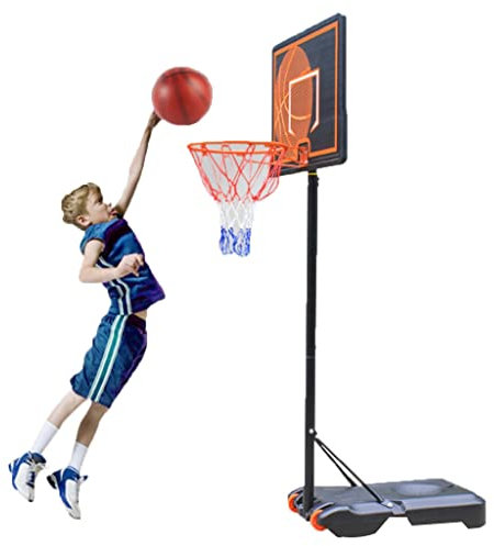 Basketballkörbe Kinder Anhebbarer Basketballkorb Für Kinder, Höhenverstellbar 1,55-2,1m, Dunk-Spielgeräte Für Drinnen Und Draußen (Size : 84X60CM)