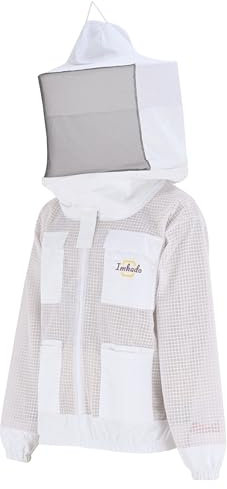 Imkado Atmungsaktive Imkerjacke Rundschleier / L