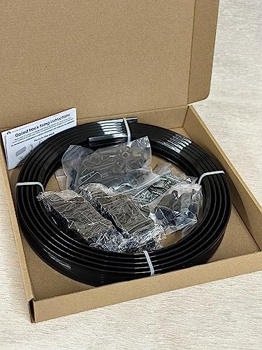 Speedy 3.5m BENDABLE CURTAIN TRACK For Straight & Bay Window Rail Top or Face Fix - Comes BLACK ~ OAK ~ SILVER (Black)