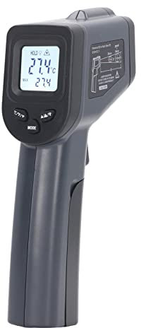 Infrarot Thermometer -50 bis +550°C, Einstellbarer Infrarot-Thermometer-Tester, Digitales Display, Hand-Temperaturtester für Kochen/Pizza Oven/Gefrierschrank/Industrie