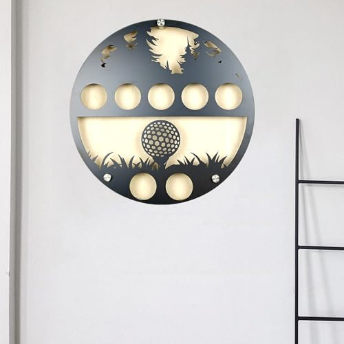forestalk Golfball Holz Vitrine Geschützt Kabinett,Golf Rack für Golfball Sammlungen,Golf Ball Display Rack Schrank für Wandmontage für Golf-Enthusiasten(Color:L)