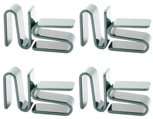 FUJIDENSO 8 Pack Wire Shelving S Hook (Green Expoxy), Connecting Wire Shelf Units Together, S Clips for Wire Sheling System