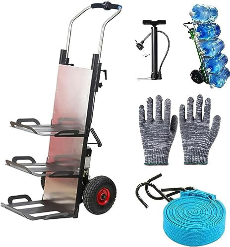 Wagen Elektrischer Treppensteiger-Handwagen, 650 W angetriebener Treppenwagen, Industrie-Handwagen, mit herausnehmbarer Lithiumbatterie und langer Batterielebensdauer, bürstenloser Motor, maximale Be