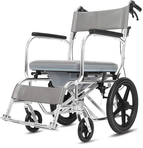 CVNIMV Fauteuils roulants Chaise de Voyage Portable, Cadre léger et Pliable, Fauteuil Roulant avec pour l'indépendance ou la commodité du Gardien Adulte
