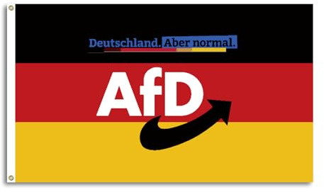 FlagShipper - Bandera AFD (150 x 90 cm, alternativa para Alemania, artículo para fans, elección del país, elección del Partido Federal de Alemania, para jardín, demostración, bandera de Alem