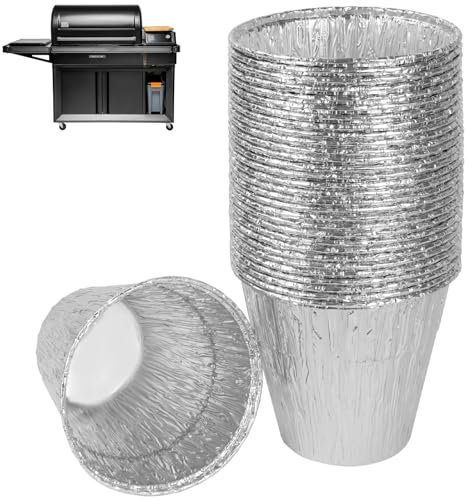 WEBROIL 30-pack BAC608 fett hink liner för Traeger Timberline och Timberline XL pellets grillar, Traeger Lronwood, Lronwood XL engångsgrillfoder, Traeger flatrock tillbehör droppbricka foder