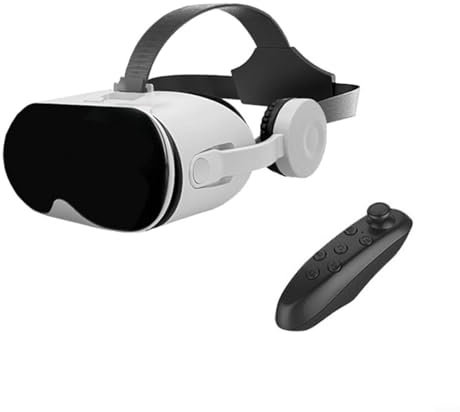 Cuffie per realtà virtuale 110° FOV per iOS per smartphone Android con schermo da 5,5 a 6,7 pollici, occhiali 3D VR con cuffie integrate e controller per giochi e film (nero)
