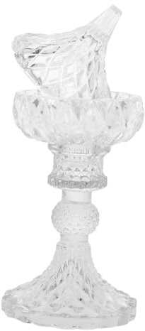 MAGICLULU Glass Jewelry Storage Jar Lids Embossed Fruit Bowl for Counter Kitchen Supplies