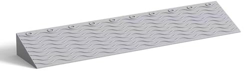 Generisch Schwellenrampe, Tragbare Kunststoff-Rollstuhlrampe Mit Rutschfester Und Schneidbarer Für Türöffnungen, Kehrmaschinen, Elektroroller, Badezimmer(Gray,99x16x7.5cm/39x6.3x3)