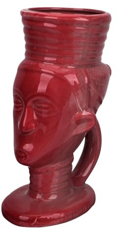 MAGICLULU Coupe de Whisky Hawaii Style 280ml en Céramique Rouge