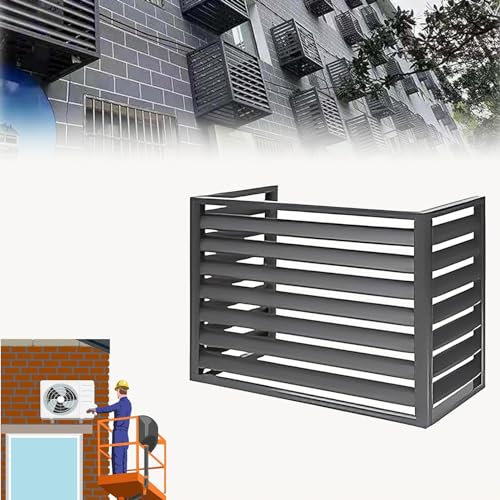 Pxkmouy 2~3p Grille De Protection de Climatisation, cache pompe a chaleur protection clim exterieur cache poubelle exterieur cache pompe a chaleur Fleurs Cache De Protection Pour Climatisation Étanche