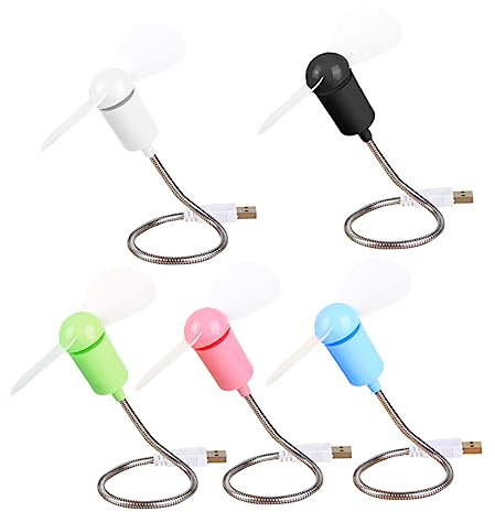 EXCEART 5piezas Ventiladores Usb Pequeños Ventilador Mini Portátil Ventilador Aire Frío