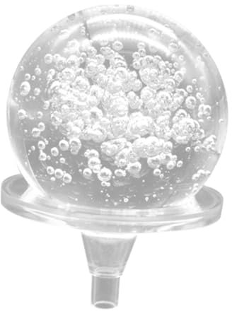 Hemobllo 3.1-inch Bubble Crystal Ball Water Fountain Glass Stand, Rotating Bubble Sphere Decor, 8cm Crystal Sphere Ornament for Living Room Tabletop Feng Shui Decoration