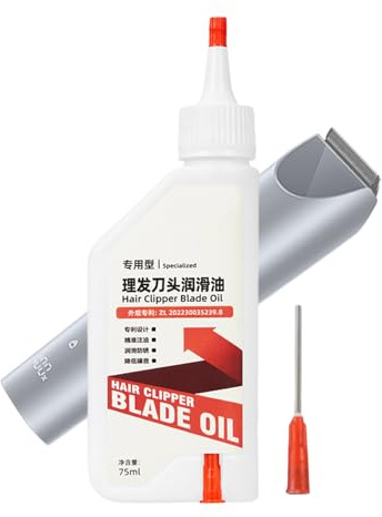 Olio per tagliacapelli – 75 ml di olio lubrificante per tagliacapelli, olio per tagliacapelli, lubrificante liquido per utensili da taglio professionali, forbici da rasatura, catena garage