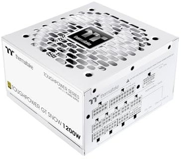 Thermaltake Toughpower GT Snow 1200W | ATX 3.1 | 80 Plus Gold | vollmodular | PCIe 5.1 12V-2x6 (12+4) | Smart Zero Fan sehr leise | Snow (Weiß)