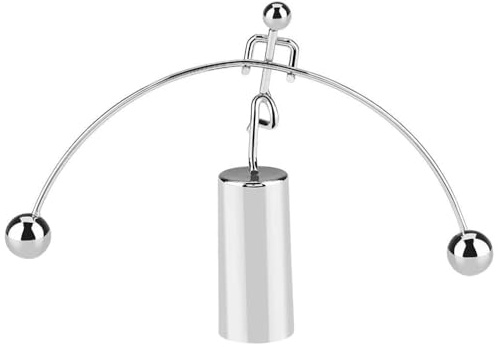 Ciieeo Kreatives Balance Zylinder Schaukelornament aus Metall in Silber