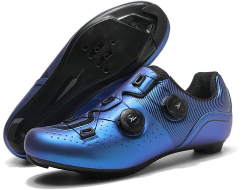 Hixingo Fahrradschuhe Herren Damen, Rennrad Schuhe Kompatibel mit SPD SPD-SL Pedal Look Delta, Atmungsaktive rutschfeste MTB Radsportschuhe Outdoor Indoor Radschuhe Fahrrad Schuhe