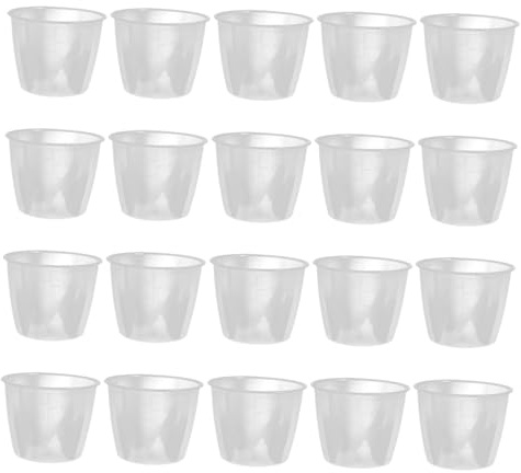 PRETYZOOM 20 piezas Tazas Medidoras de Arroz Transparentes Tazas de Repuesto de Plástico PP para Olla Arrocera Medición de Ingredientes Secos y Líquidos y Fáciles de Limpiar Reutilizable