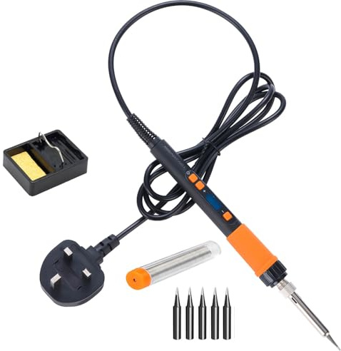 Soldering Iron Kit 90W,8-in-1 Set Adjustable Temperature 180-500℃ Digital LED Screen Soldering Iron Kit with Stand,Solder Wire,5 Solder Tips for Electronics Soldering