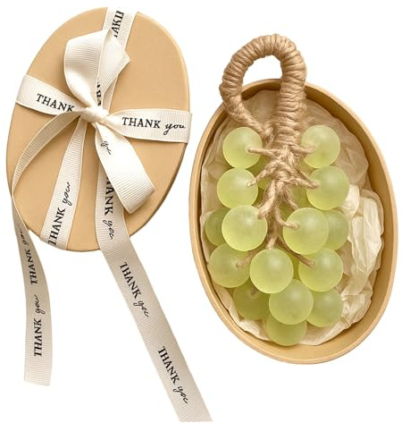 Soap on a Rope, 180g Natural Aroma Handmade Grape Shaped Soap for Hand & Body & Face Washing (Jasmine)