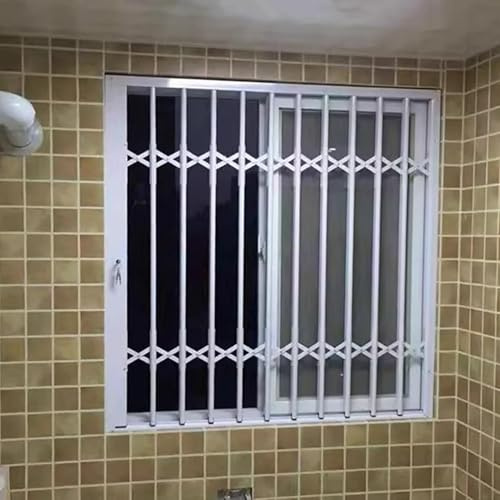 Verstellbare, abschließbare Fenstersicherungsstangen – Teleskop-Sicherheitsschlösser aus Aluminium für Türen und Fenster, zusammenklappbar, einbruchsicher, Fallschutz (91 cm, 127 cm)