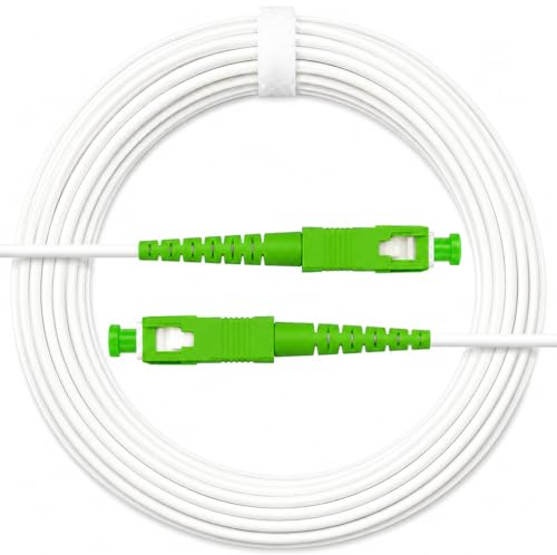 Câble Fibre Optique 10m pour Orange SFR Bouygues SC/APC vers SC/APC Blanc