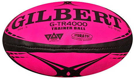 Gilbert G-TR4000 Rugby Training Ball - Fluoro Pink, Size 5