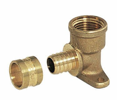 COMAP Raccord PER à glissement - Applique - Diamètre ⌀12x1,1 mm - Femelle (15x21) - Pexy pour Tubes PER - 4287, Laiton