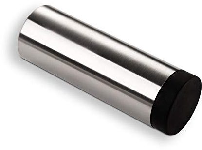 2 x SO-TECH® dörrstopp, äkta rostfritt stål, Ø 30 mm, väggavstånd 87 mm, väggdörrstopp