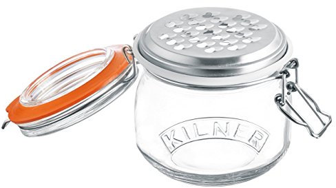 Kilner 233840 Barattolo Vetro con Grattugia, Clear, 15 cm